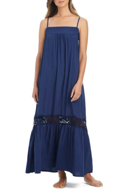 Bleu Rod Beattie Rod Beattie Cover-up Maxi Dress In Blue