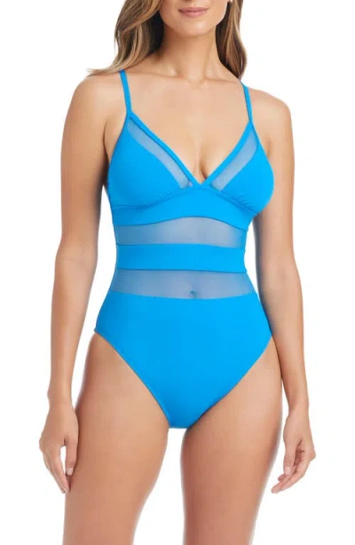 Bleu Rod Beattie Rod Beattie Cross Back One-piece Swimsuit In Blue