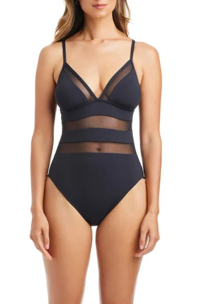 Bleu Rod Beattie Rod Beattie Cross Back One-piece Swimsuit In Blue