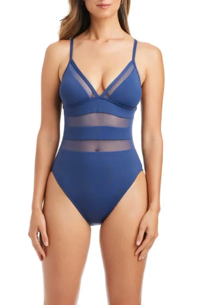Bleu Rod Beattie Rod Beattie Cross Back One-piece Swimsuit In Multi