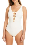 Bleu Rod Beattie Rod Beattie Cutout One-piece Swimsuit In White