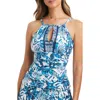 Bleu Rod Beattie Rod Beattie Keyhole Neck Tankini In Blue