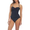 Bleu Rod Beattie Rod Beattie Kore Twist One-piece Swimsuit In Black