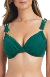Bleu Rod Beattie Rod Beattie Macramé Strap Underwire Bikini Top In Green