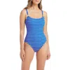 Bleu Rod Beattie Rod Beattie Scoop Neck Underwire One-piece Swimsuit In Blue