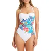 Bleu Rod Beattie Rod Beattie Shirred Strapless One-piece Swimsuit In White