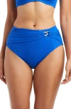 Bleu Rod Beattie Rod Beattie Shirrred Bikini Bottoms In Blue