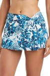 Bleu Rod Beattie Rod Beattie Skirted Hipster Bikini Bottoms In Blue