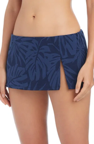 Bleu Rod Beattie Rod Beattie Skirted Hipster Bikini Bottoms In Blue