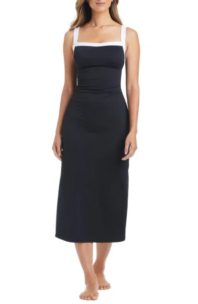 Bleu Rod Beattie Rod Beattie Sleeveless Midi Dress In Black