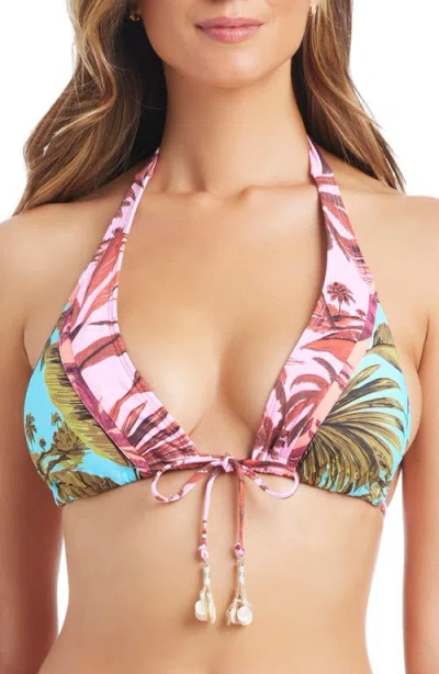 Bleu Rod Beattie Rod Beattie Triangle Bikini Top In Multi