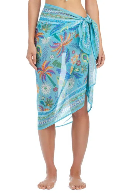 Bleu Rod Beattie Rod Beattie Tropical Paisley Cover-up Pareo In Yellow