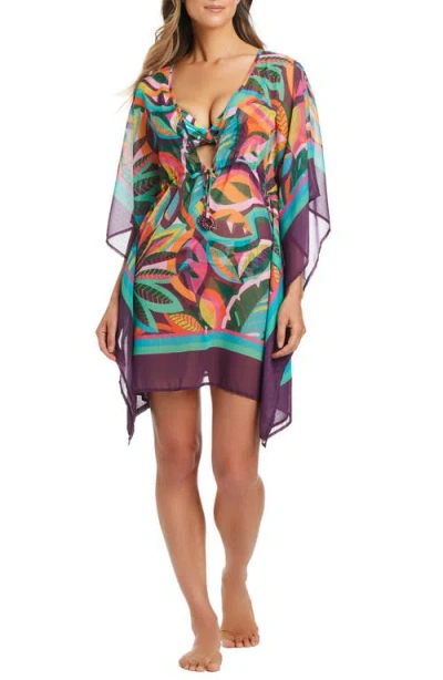 Bleu Rod Beattie Rod Beattie Tropical Print Cover-up Caftan In Multi