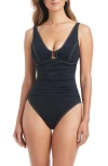 Bleu Rod Beattie Rod Beattie Underwire One-piece Swimsuit In Blue