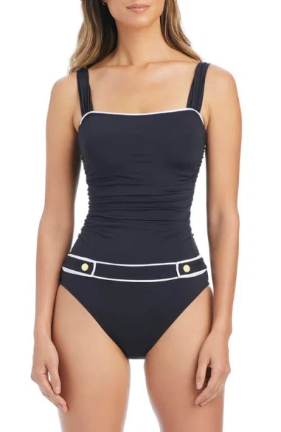 Bleu Rod Beattie Rod Beattie Underwire One-piece Swimsuit In Blue