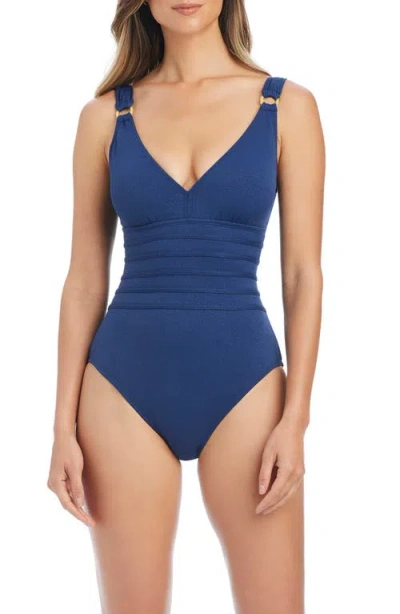 Bleu Rod Beattie Rod Beattie Underwire One-piece Swimsuit In Blue