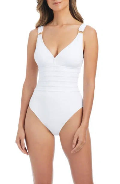 Bleu Rod Beattie Rod Beattie Underwire One-piece Swimsuit In White