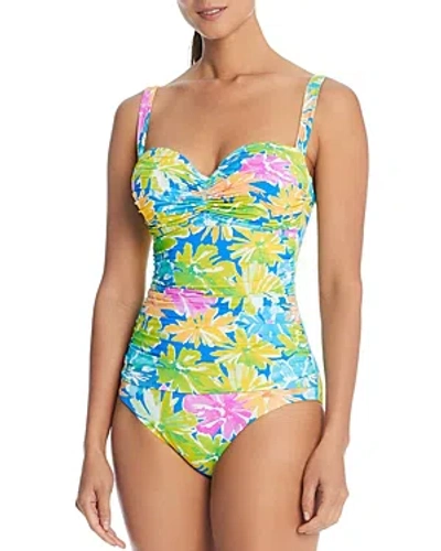 Bleu Rod Beattie Shirred Floral Print One Piece Swimsuit - 100% Exclusive In Multi