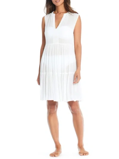 Bleu Rod Beattie Short Dress Cover-up In White