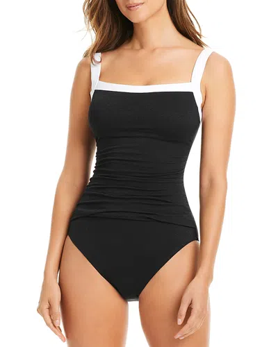 Bleu Rod Beattie Square Neck One Piece Swimsuit