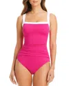 Bleu Rod Beattie Square Neck One Piece Swimsuit