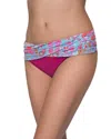Bleu Rod Beattie St Tropez Sarong Hipster Swim Bikini In Rouge In Multi