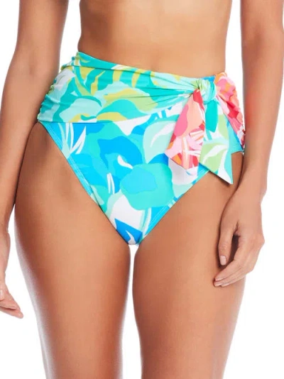 Bleu Rod Beattie Summer Escapes High-waist Bikini Bottom In Multi Print