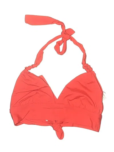 Pre-owned Bleu Rod Beattie Swimsuit Top Orange Solid Pattern Swimwear