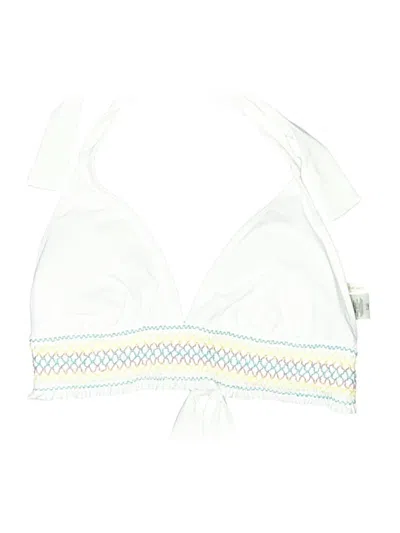Pre-owned Bleu Rod Beattie Swimsuit Top White Swimwear