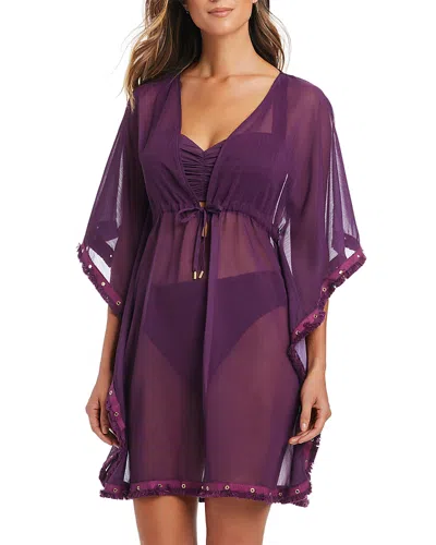 Bleu Rod Beattie Tie Front Caftan In Multi
