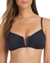 Bleu Rod Beattie V Wire Bikini Top In Black