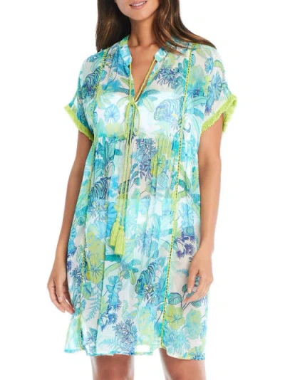 Bleu Rod Beattie What's New Pussycat Cover-up In Multi Floral