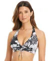 Bleu Rod Beattie Women's Double Duty Bra-style Bikini Top In Black
