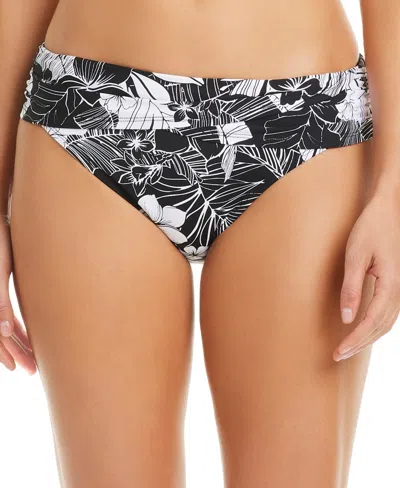Bleu Rod Beattie Women's Double Duty Sarong Hipster Bikini Bottoms In Black