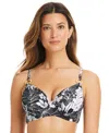 Bleu Rod Beattie Women's Double Duty Underwire Bra-style Bikini Top In Black