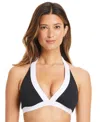 Bleu Rod Beattie Women's Im With The Band Halter Bikini Top In Black