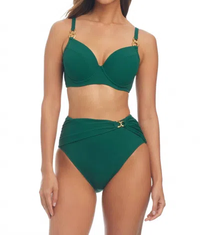 Bleu Rod Beattie Women's Pique Ole Molded Bikini Top In Palma In Green