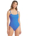 Bleu Rod Beattie Rod Beattie Scoop Neck Underwire One-piece Swimsuit In Blue