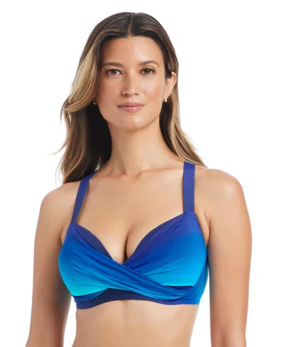 Bleu Rod Beattie Women's Sweetheart Neck Underwire Bra In Blue