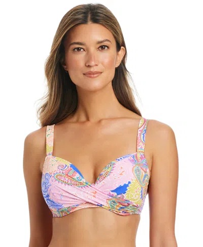 Bleu Rod Beattie Women's Twist Front Underwire Bikini Top In Multi