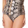 Bleu Rod Beattie Womens Animal Print Hipster Swim Bottom Separates In White