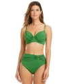 Bleu Rod Beattie Womens Do It Sexy Underwire Bikini Top High Waist Bottoms In Green