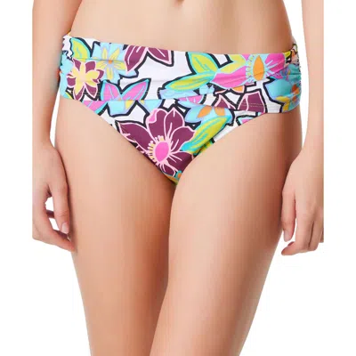 Bleu Rod Beattie Womens Floral Print Hipster Swim Bottom Separates In White