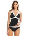 Bleu Rod Beattie Womens Im With The Band Halter Tankini Top Hipster Bottoms In Black