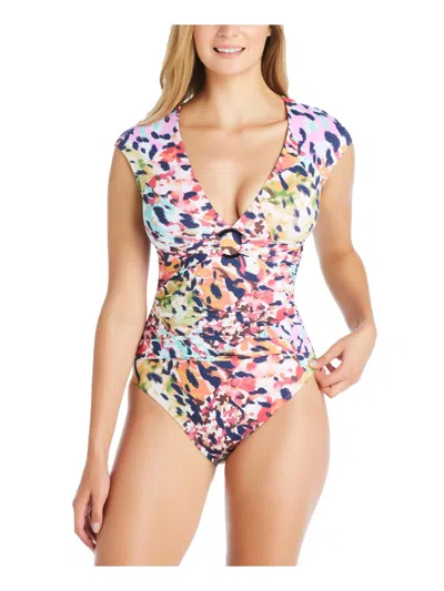 Bleu Rod Beattie Womens Printed Nylon One-piece Swimsuit In Multi