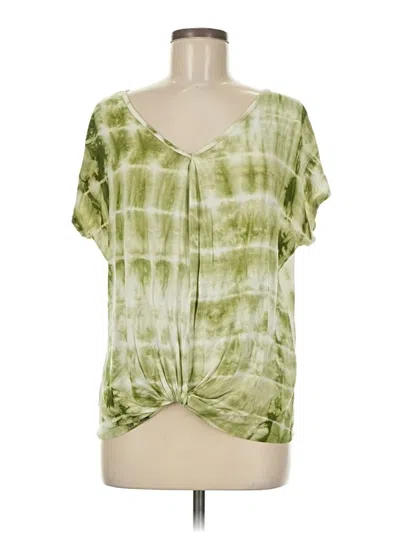 Pre-owned Bleu Short Sleeve Blouse In Green
