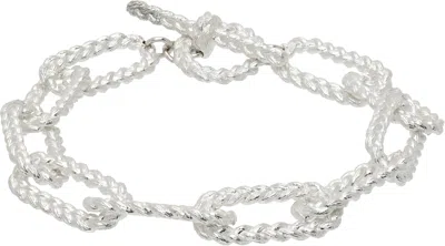Bleue Burnham Braided Link Bracelet In White