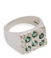 Bleue Burnham Exclusive Sterling Silver Rose Garden Signet Ring In Silver