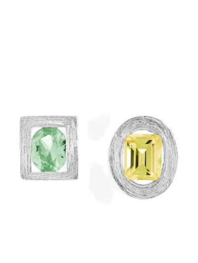 Bleue Burnham Opposite Earrings In Silver