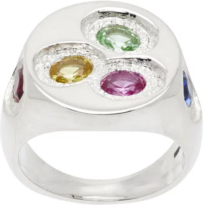 Bleue Burnham Oval Chloroplast Signet Ring In Neutral